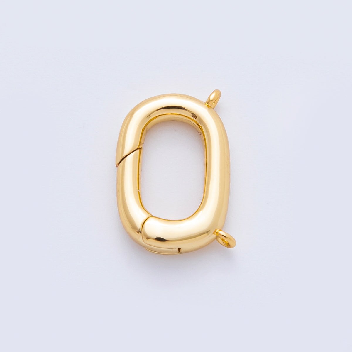 18K Gold Filled 13mm Oval Push Gate Clasp Connector Charm Finding | Z1411
