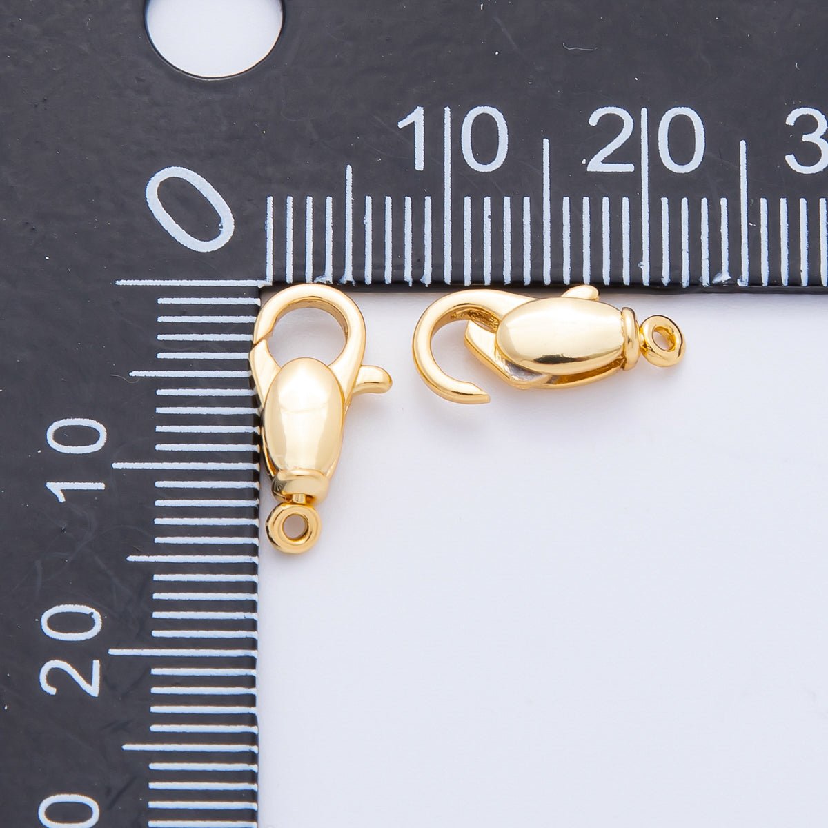 18K Gold Filled 14mm Bullet-Shaped Puffy Lobster Clasp Closure Finding | Z1422