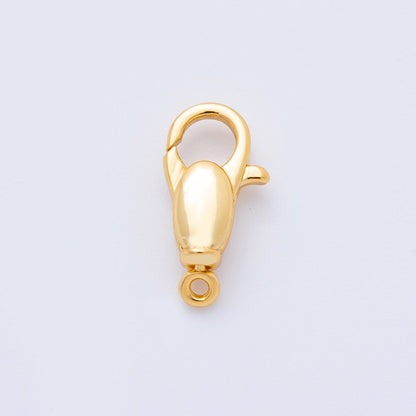18K Gold Filled 14mm Bullet-Shaped Puffy Lobster Clasp Closure Finding | Z1422