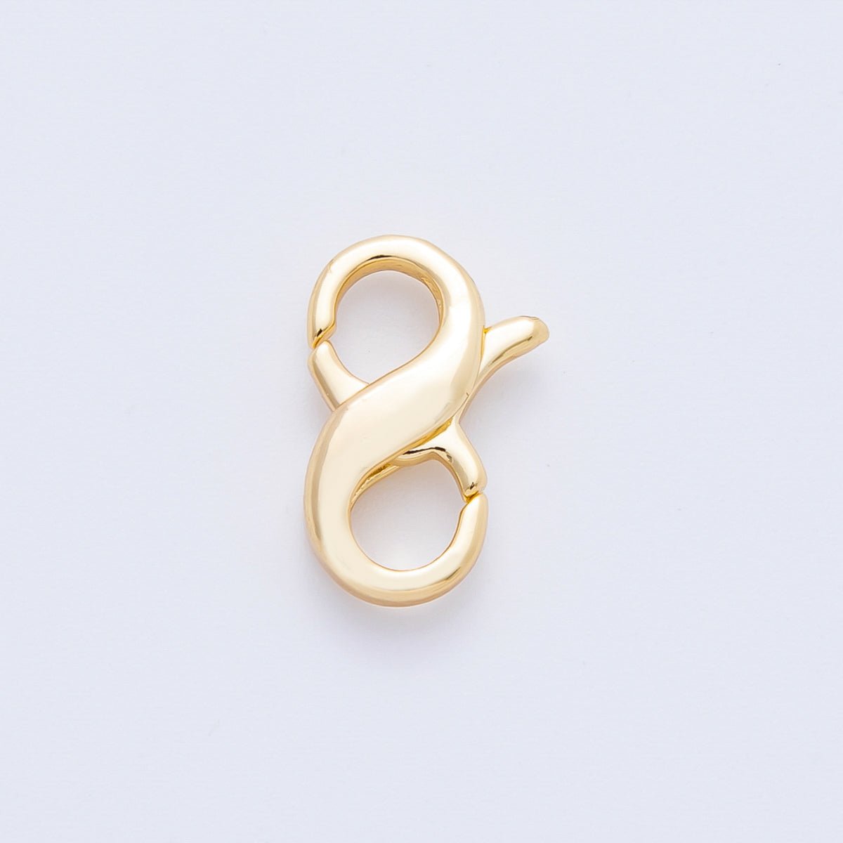 18K Gold Filled 14mm Infinity Double Lobster Clasp Closure Finding | Z1419