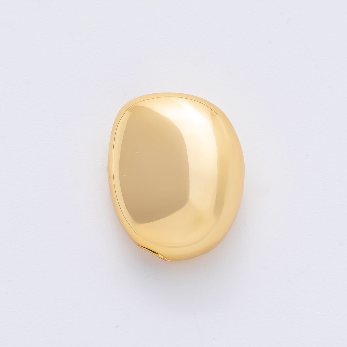 18K Gold Filled 15.5mm Oval Molten Minimalist Bead | AF1047