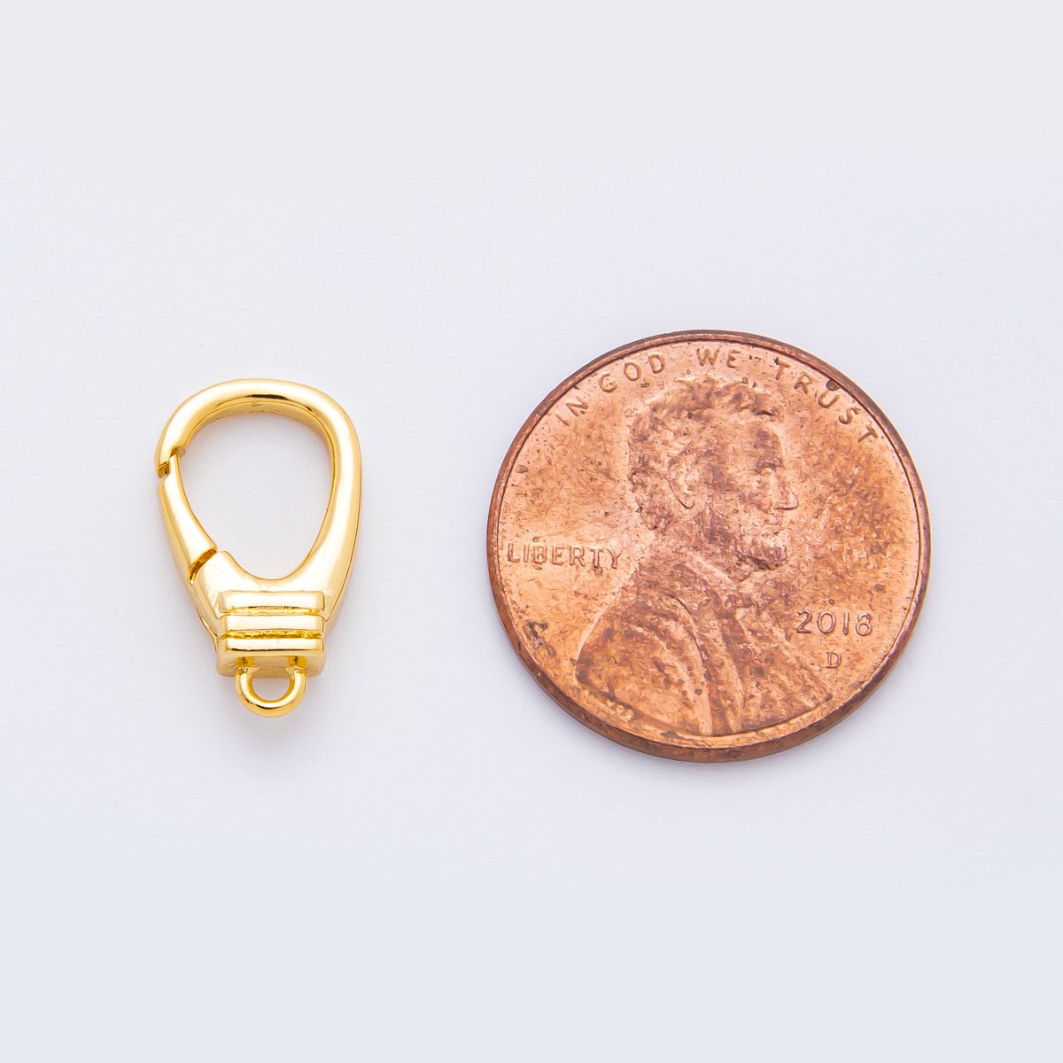 18K Gold Filled 15mm Minimalist Push Gate Clasp Finding | Z-A1259