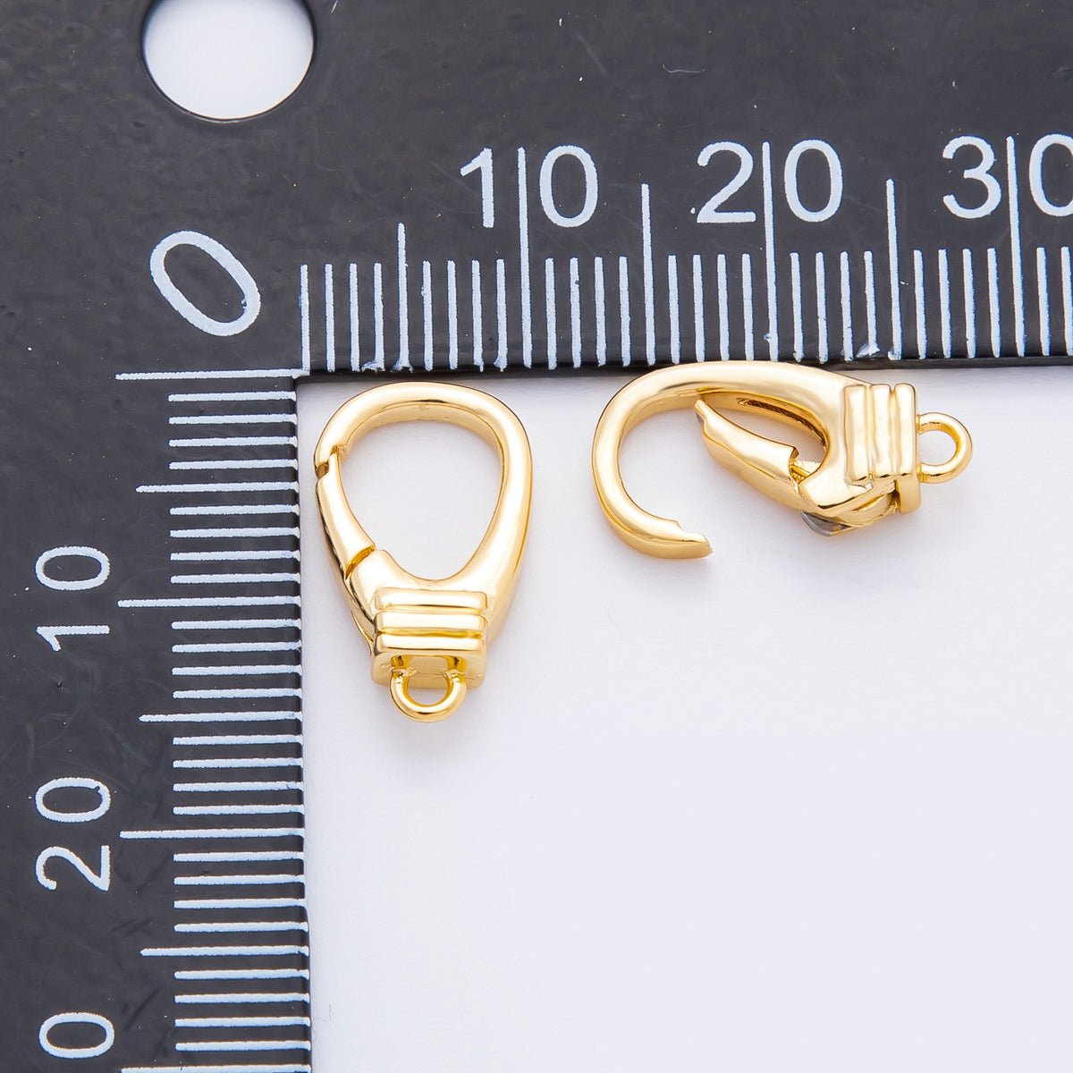 18K Gold Filled 15mm Minimalist Push Gate Clasp Finding | Z-A1259