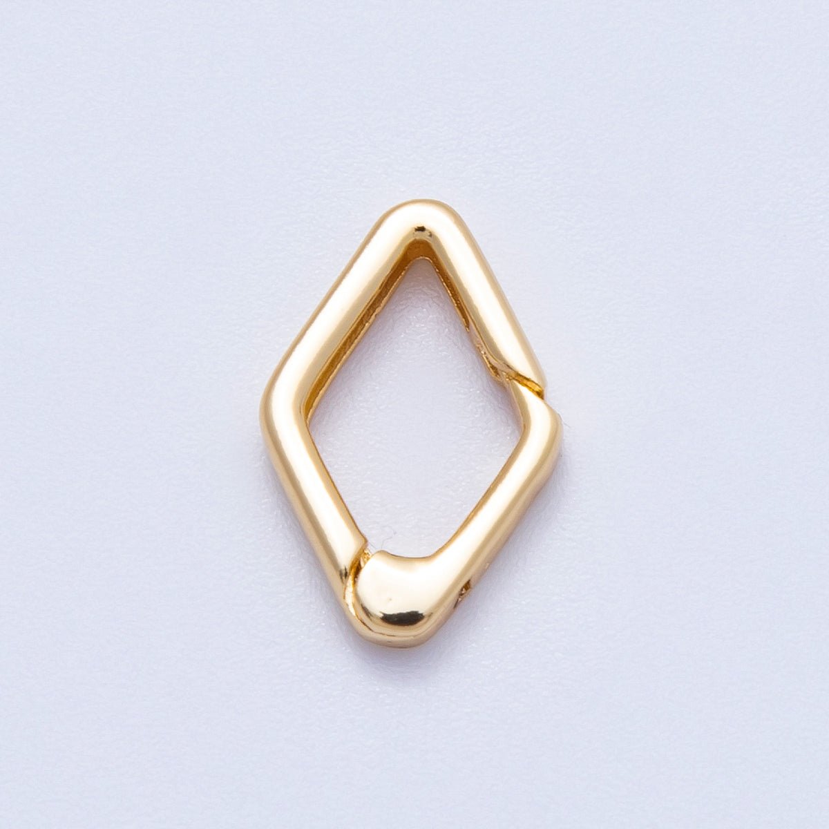 18K Gold Filled 15mm Rhombus Minimalist Push Gate Closure | Findings-00123