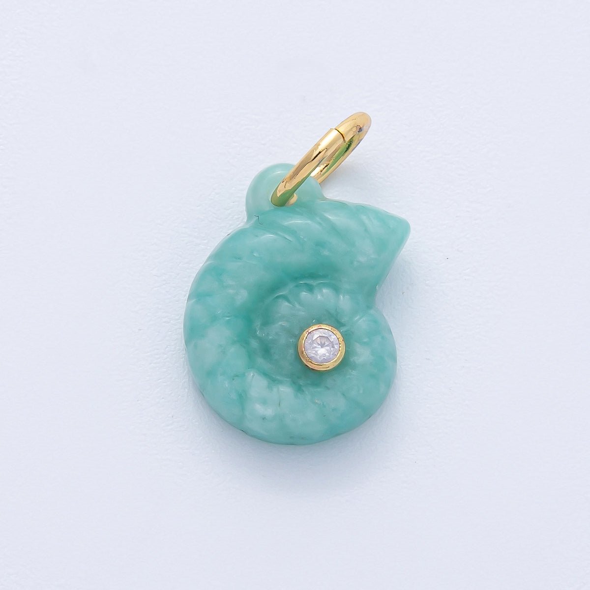 18K Gold Filled 16mm CZ Embedded Sea Shell Charm | AK135 - AK139