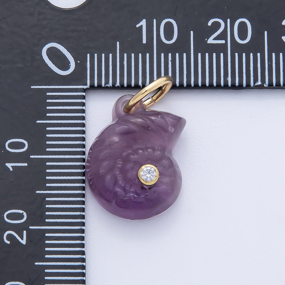 18K Gold Filled 16mm CZ Embedded Sea Shell Charm | AK135 - AK139