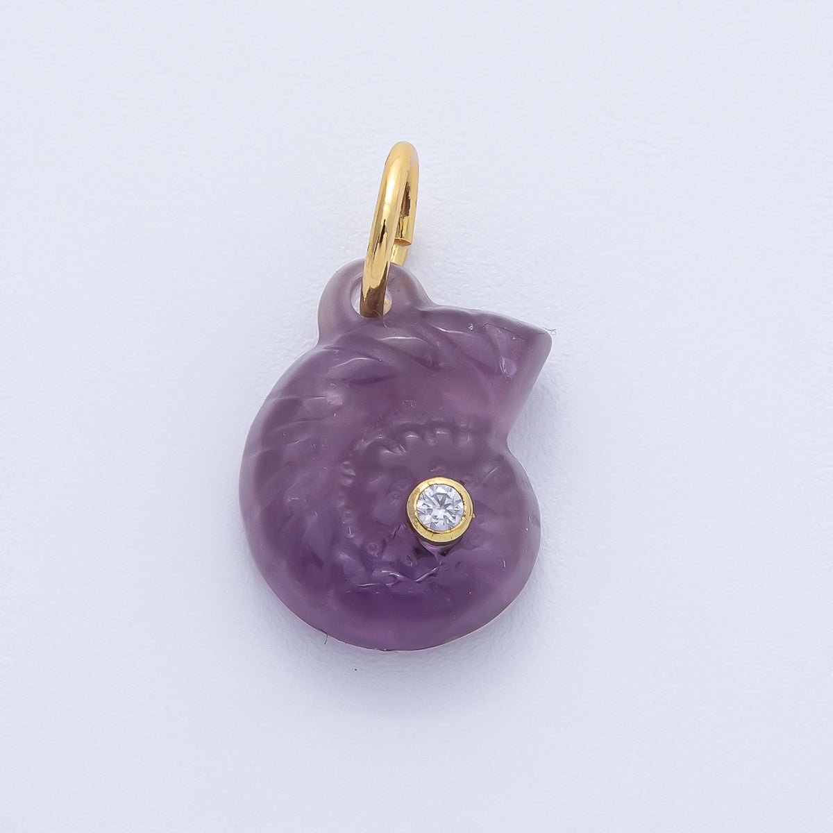 18K Gold Filled 16mm CZ Embedded Sea Shell Charm | AK135 - AK139