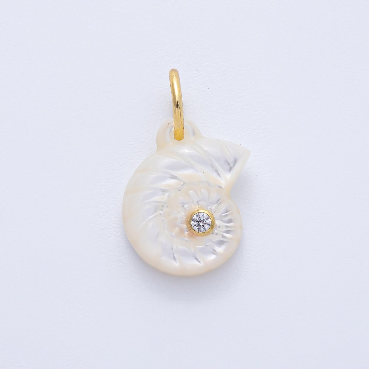 18K Gold Filled 16mm CZ Embedded Sea Shell Charm | AK135 - AK139