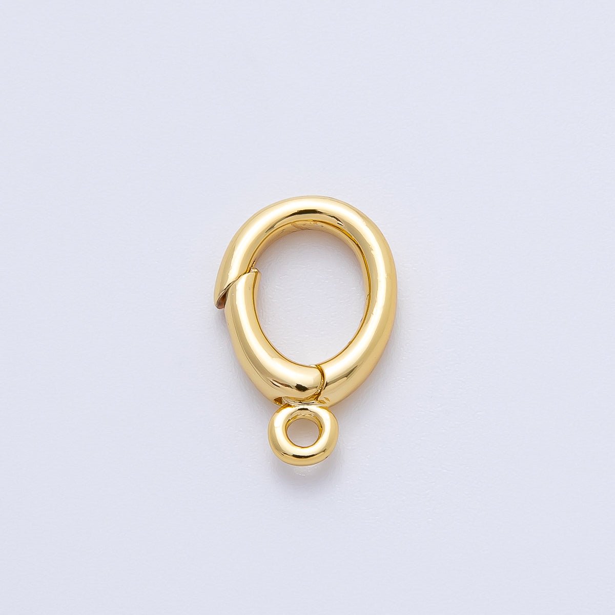 18K Gold Filled 16mm Round Push Gate Clasp Open Loop Closure Finding | Z1408