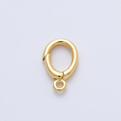 18K Gold Filled 16mm Round Push Gate Clasp Open Loop Closure Finding | Z1408