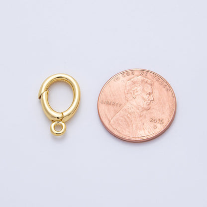 18K Gold Filled 16mm Round Push Gate Clasp Open Loop Closure Finding | Z1408
