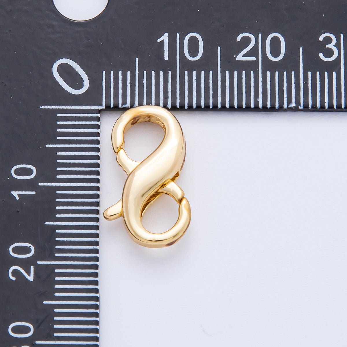 18K Gold Filled 16mm Infinity Double Thick Lobster Clasp Closure Finding | Z1420