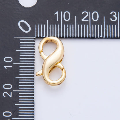 18K Gold Filled 16mm Infinity Double Thick Lobster Clasp Closure Finding | Z1420