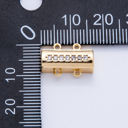 18K Gold Filled 16mm Micro Paved CZ Detangler Finding in Gold &amp; Silver | Findings-00079 Findings-00080