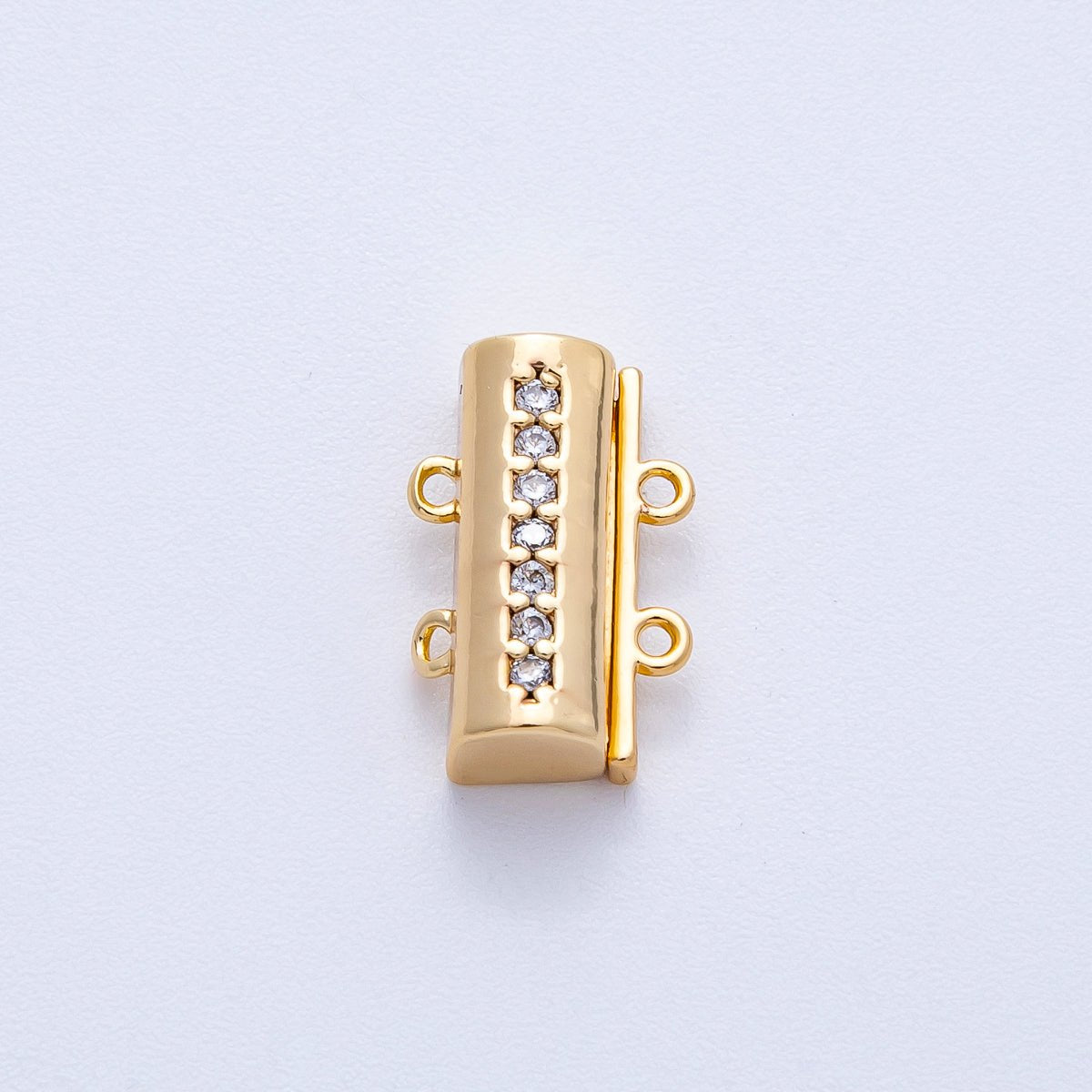 18K Gold Filled 16mm Micro Paved CZ Detangler Finding in Gold &amp; Silver | Findings-00079 Findings-00080