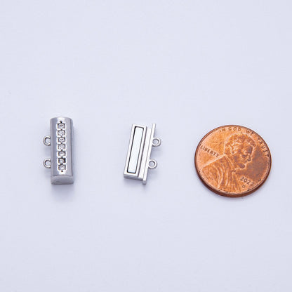 18K Gold Filled 16mm Micro Paved CZ Detangler Finding in Gold &amp; Silver | Findings-00079 Findings-00080