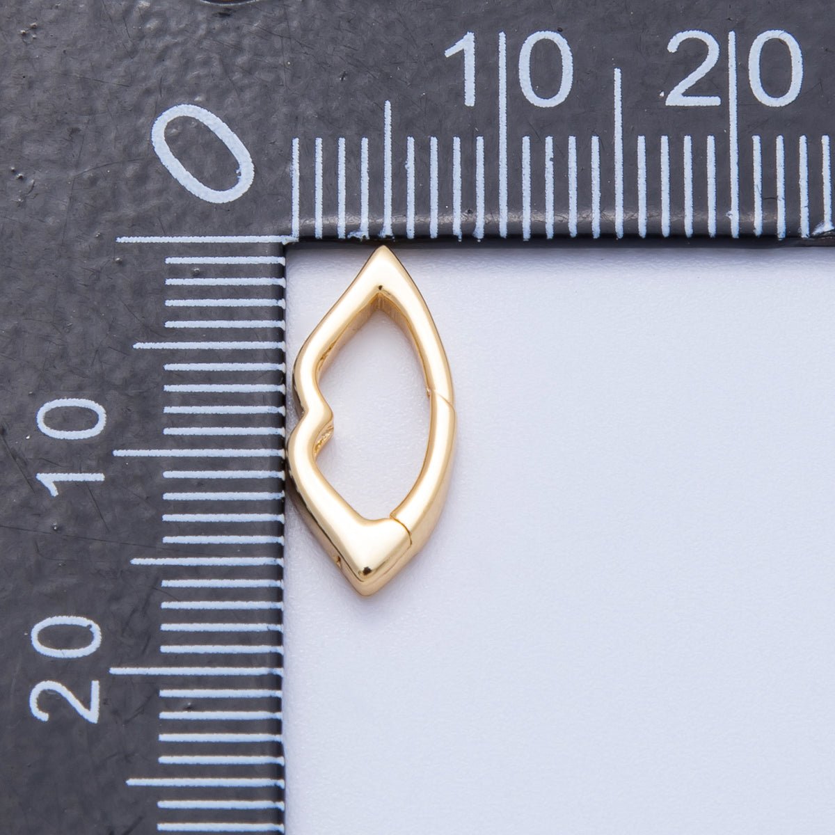 18K Gold Filled 16mm Minimalist Geometric Lips Push Gate Findings | Findings-00119