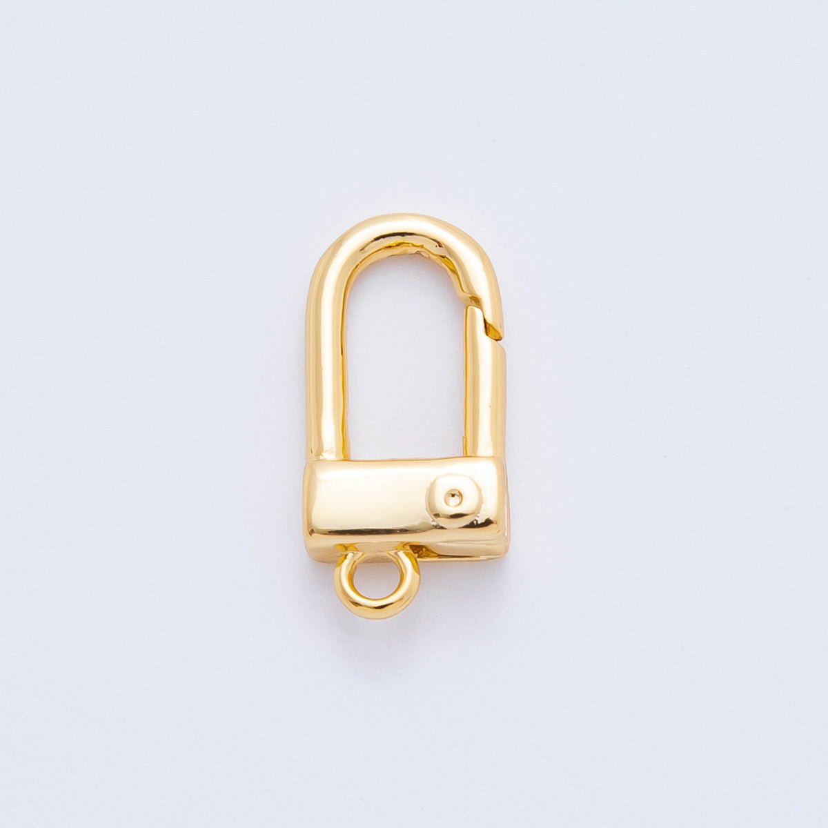 18K Gold Filled 16mm Padlock Push Gate Clasp Charm Finding | Z1370