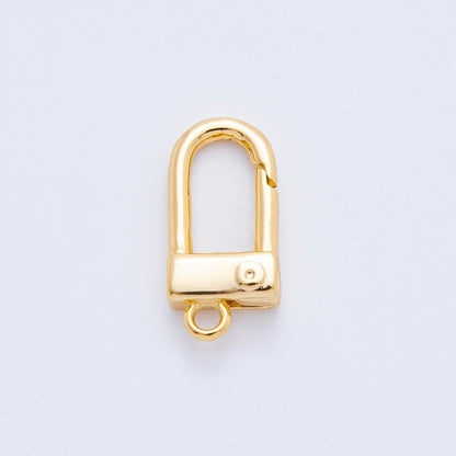 18K Gold Filled 16mm Padlock Push Gate Clasp Charm Finding | Z1370
