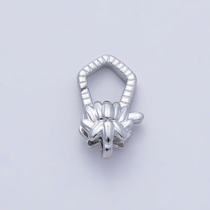 18K Gold Filled 16mm Ribbed Geometric Lobster Claw Clasps Finding in Gold &amp; Silver | Z1425 Z1611