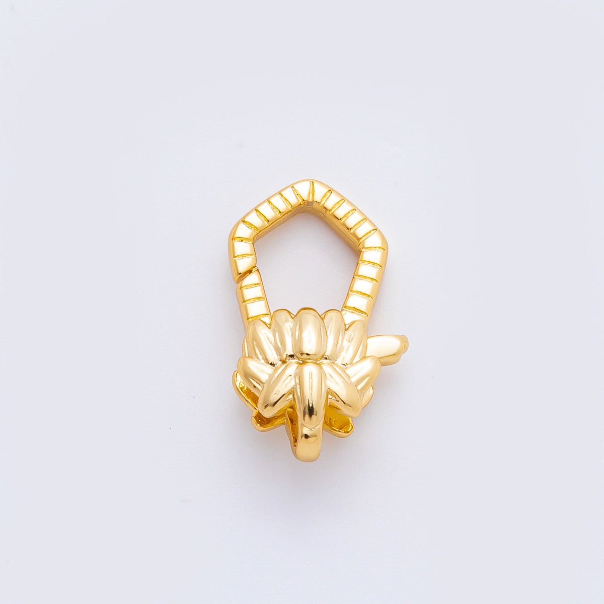 18K Gold Filled 16mm Ribbed Geometric Lobster Claw Clasps Finding in Gold &amp; Silver | Z1425 Z1611