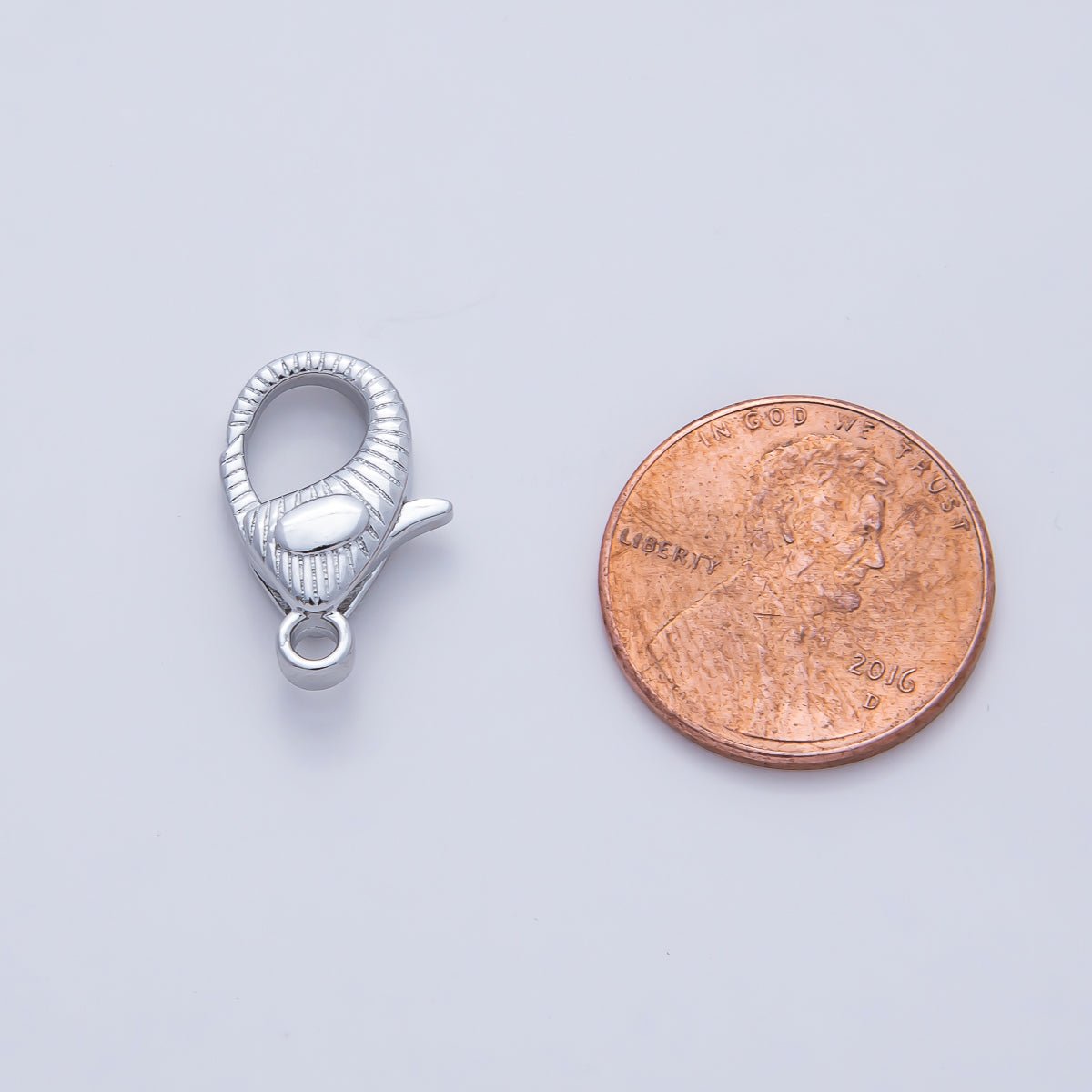 18K Gold Filled 17mm Ribbed Sunburst Lobster Clasp Closure Finding in Gold &amp; Silver | Z1416
