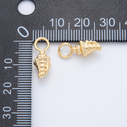 18K Gold Filled Sea Shell Minimalist Add-On Drop Earring Charm | AH-910