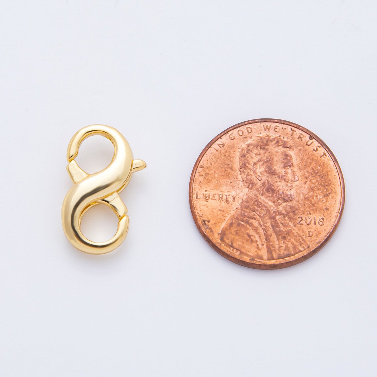 18K Gold Filled 18mm Infinite Double Lobster Clasp Finding | Z-A1258