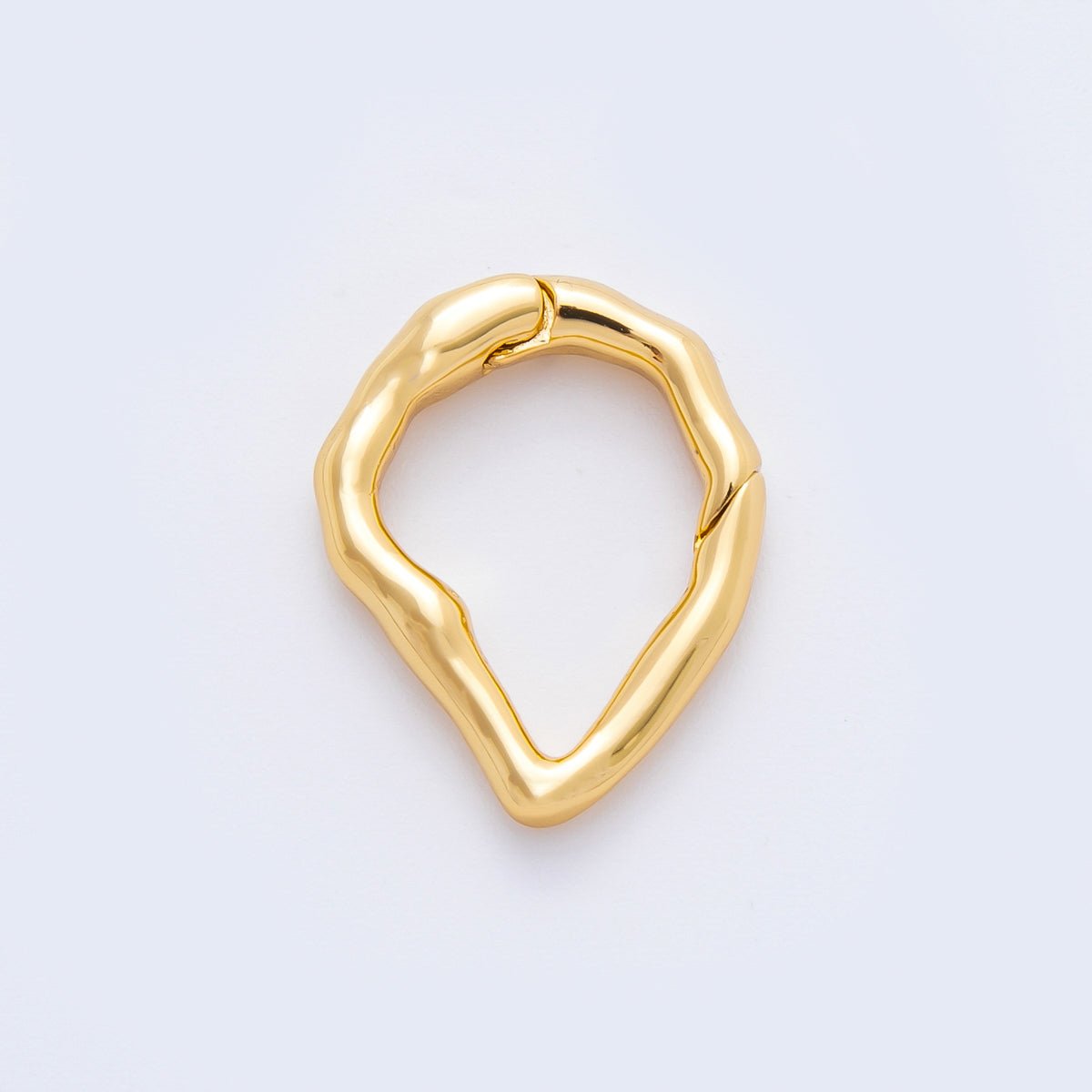 18K Gold Filled 18mm Irregular Teardrop Push Gate Clasp Finding | Z-A1355