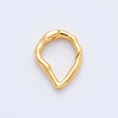 18K Gold Filled 18mm Irregular Teardrop Push Gate Clasp Finding | Z-A1355