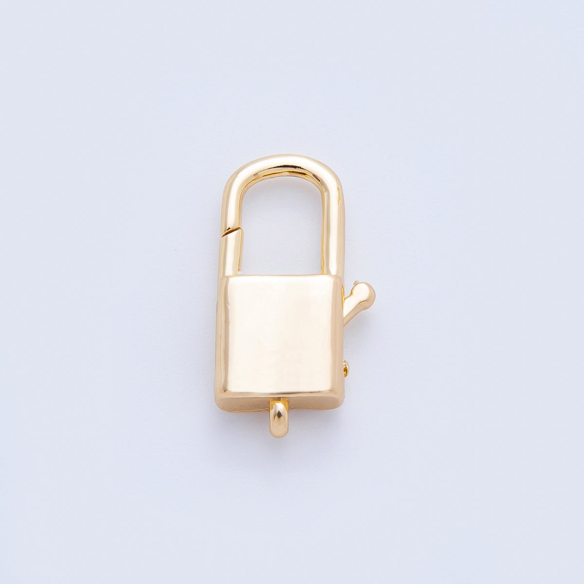 18K Gold Filled 18mm Rectangular Padlock Lobster Claw Clasps Finding in Gold &amp; Silver | Z1417 Z1615