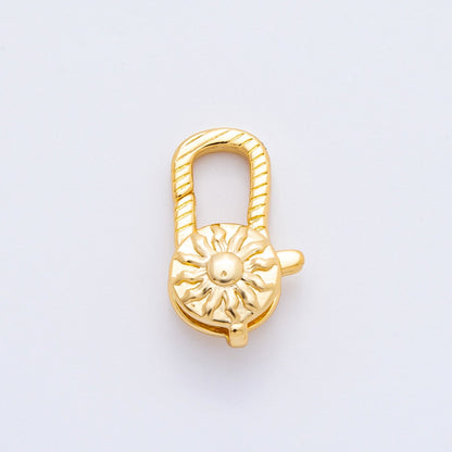 18K Gold Filled 18mm Sunflower Blossom Lobster Clasp Charm Finding | Z1427