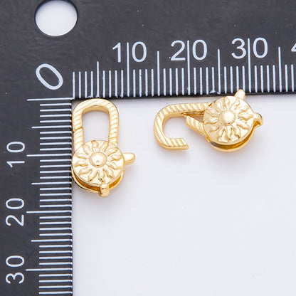 18K Gold Filled 18mm Sunflower Blossom Lobster Clasp Charm Finding | Z1427