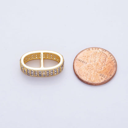 18K Gold Filled 20mm Micro Paved Anchor Mariner Link Jewelry Findings | Z1474