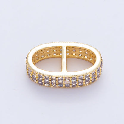 18K Gold Filled 20mm Micro Paved Anchor Mariner Link Jewelry Findings | Z1474