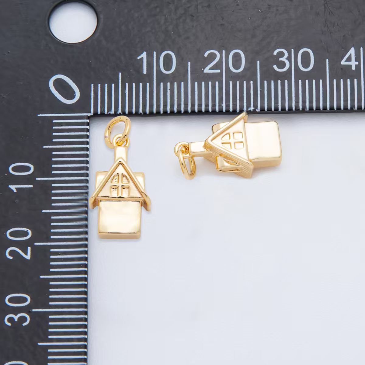 18K Gold Filled 19mm Mini House Cottage Charm | AH-924