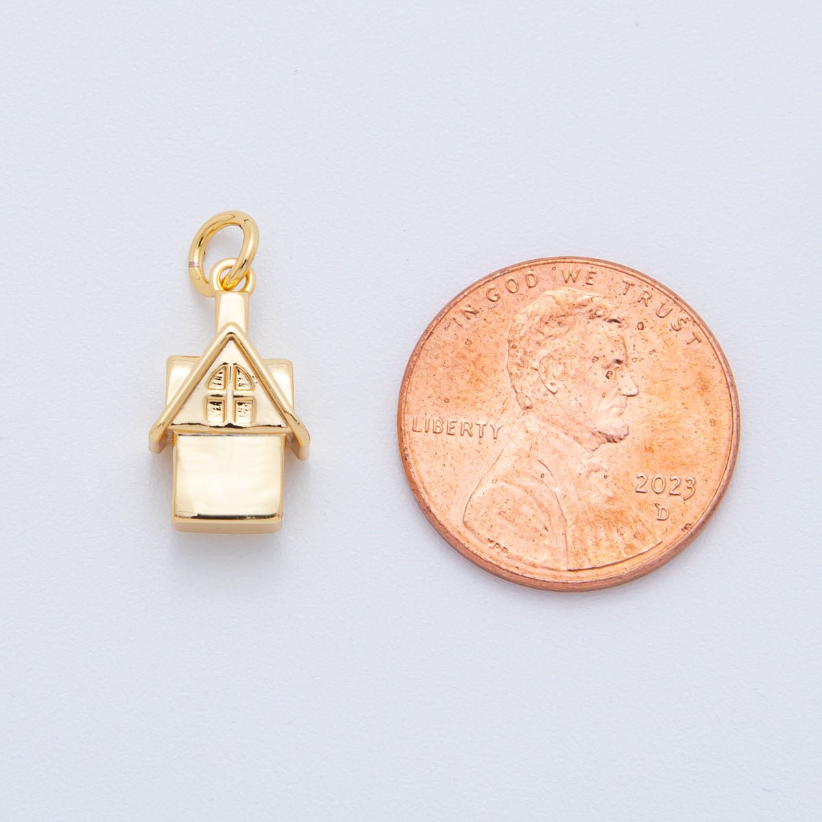 18K Gold Filled 19mm Mini House Cottage Charm | AH-924