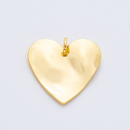 18K Gold Filled 19mm Modern Freeform Heart Shape Charm | N-A1972
