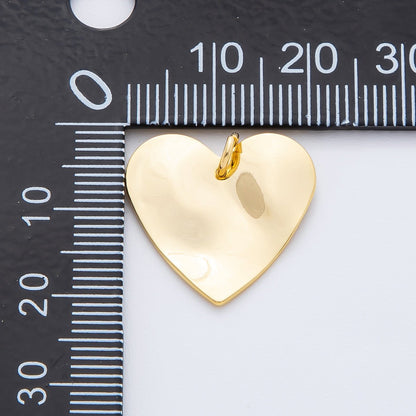 18K Gold Filled 19mm Modern Freeform Heart Shape Charm | N-A1972