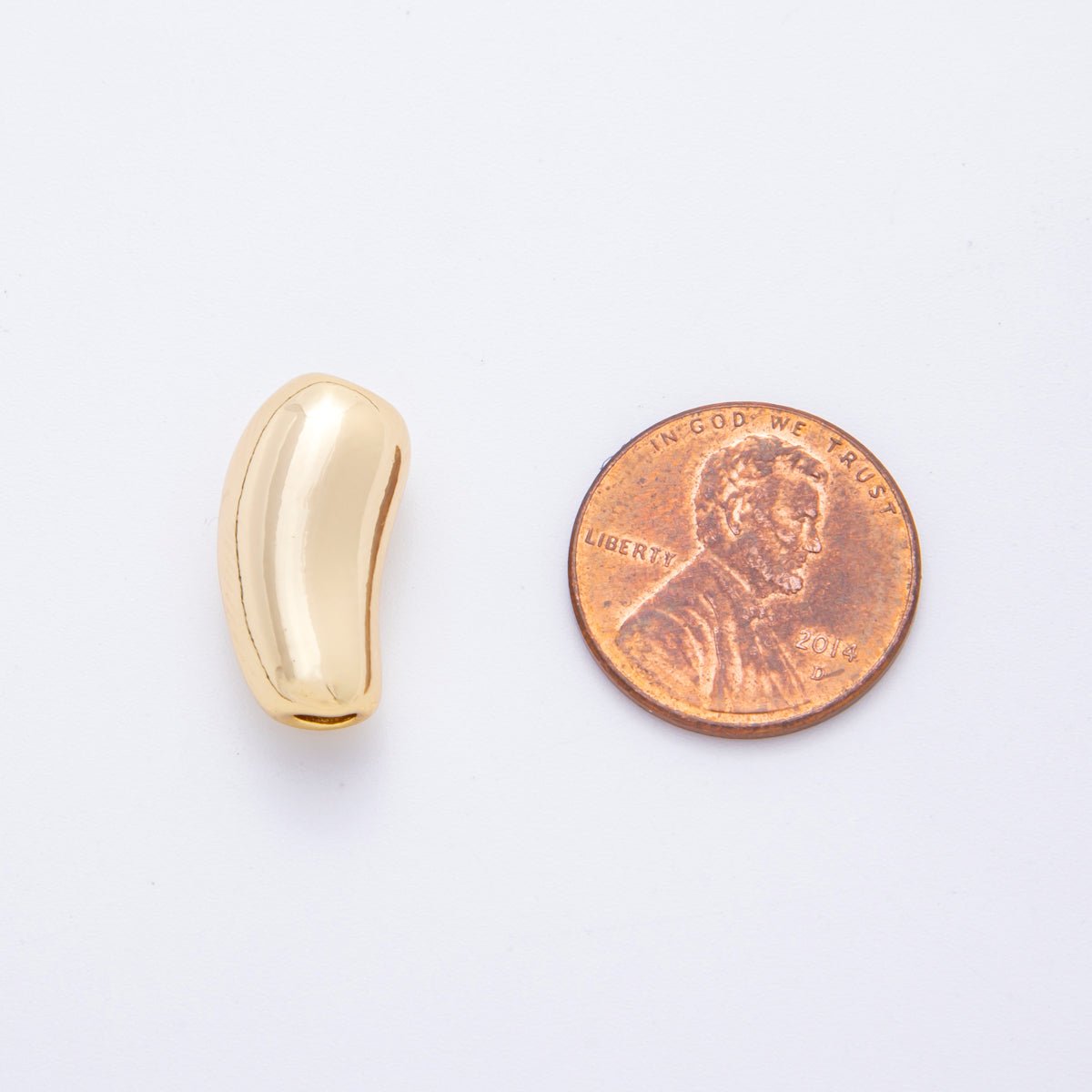 18K Gold Filled 19mm Short Dainty Tube Bead Spacer | AF-A1074