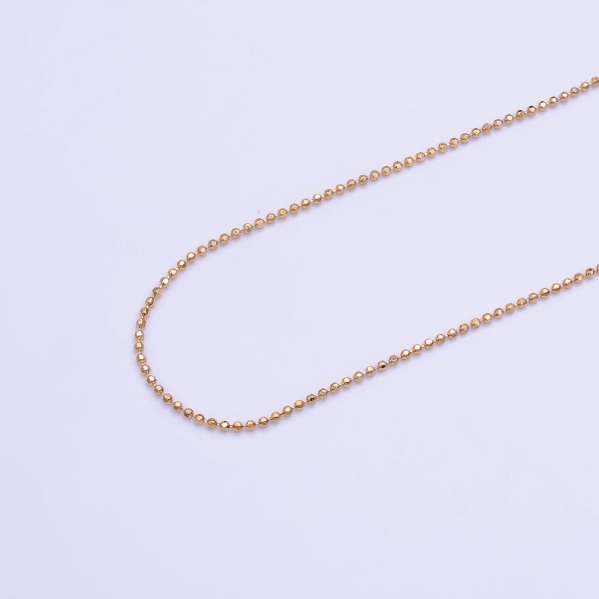 18K Gold Filled 1mm Bead Chain 20 Inch Necklace | WA-2498