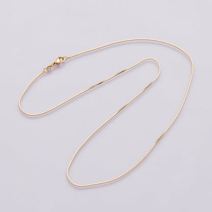 18K Gold Filled 1mm Snake Cocoon Chain 20 Inch Necklace | WA-04038