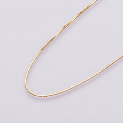 18K Gold Filled 1mm Snake Cocoon Chain 20 Inch Necklace | WA-04038
