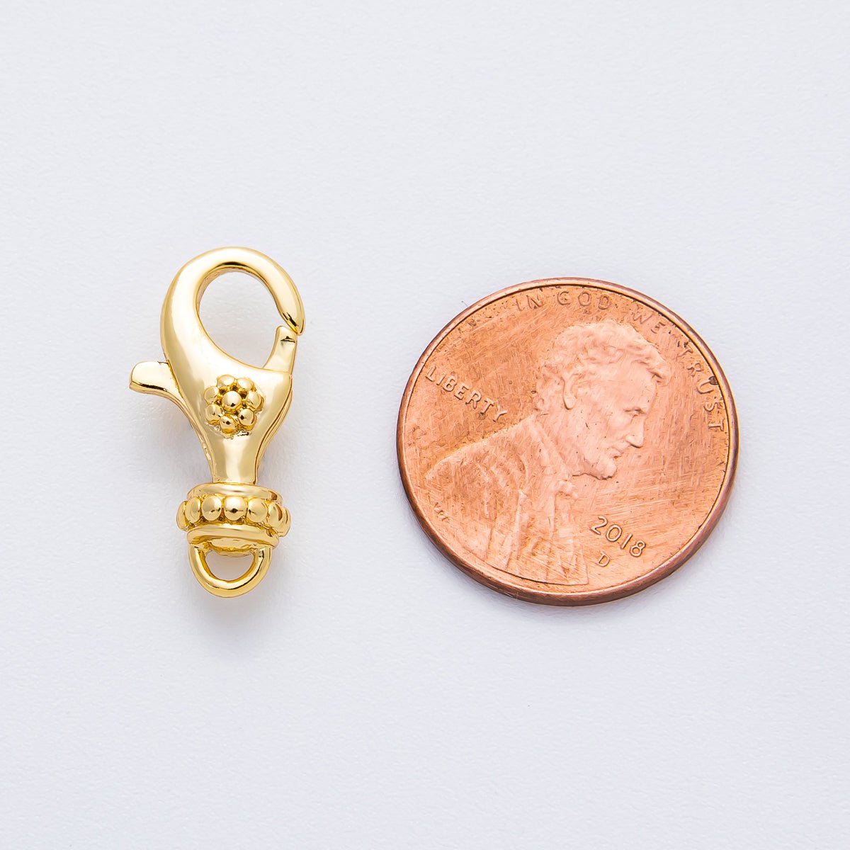 18K Gold Filled 20mm Dainty Flower Lobster Clasp Charm Finding | Z1373