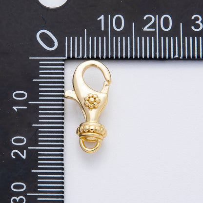 18K Gold Filled 20mm Dainty Flower Lobster Clasp Charm Finding | Z1373