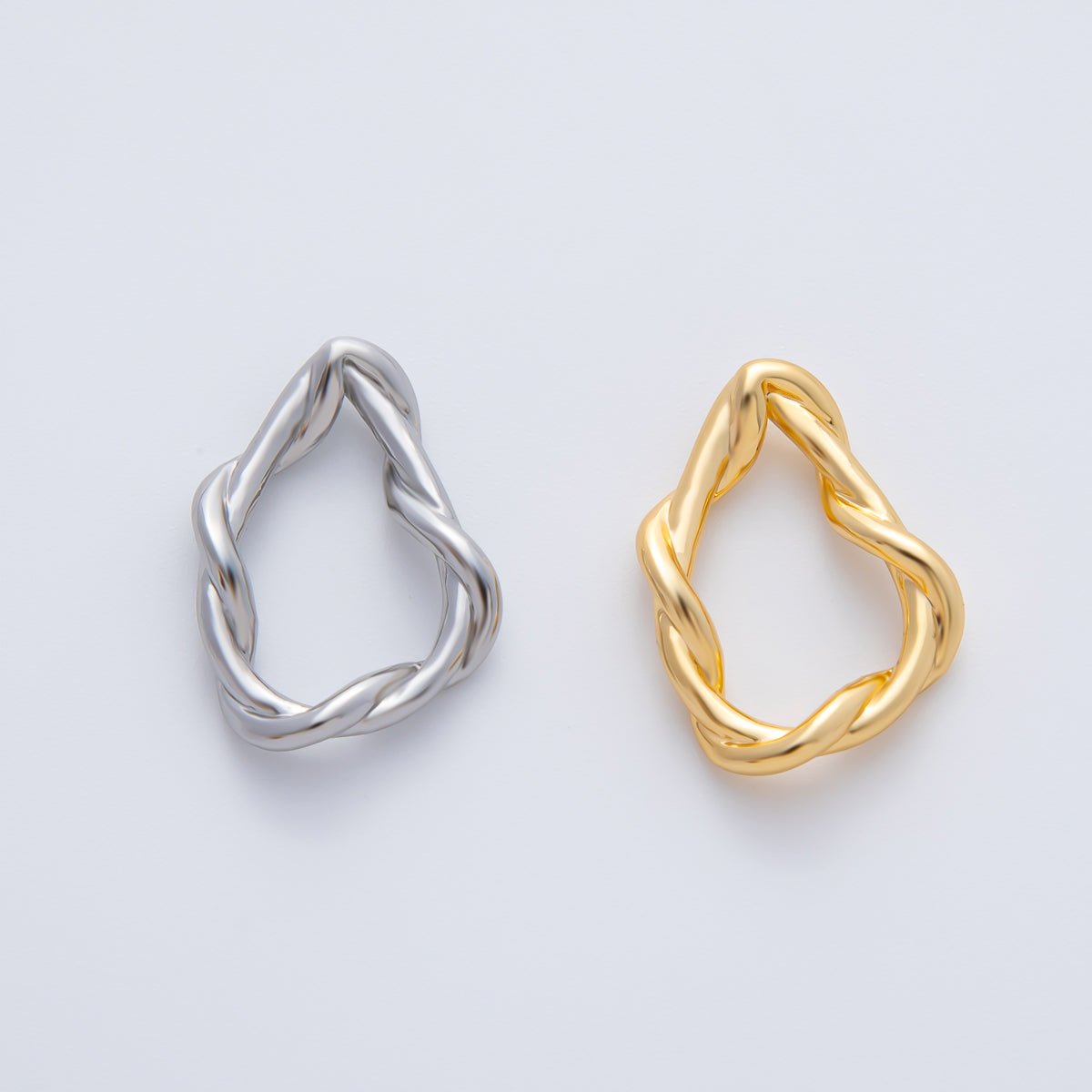 18K Gold Filled 20mm Geometric Irregular Knot Finding in Gold &amp; Silver | Z1456
