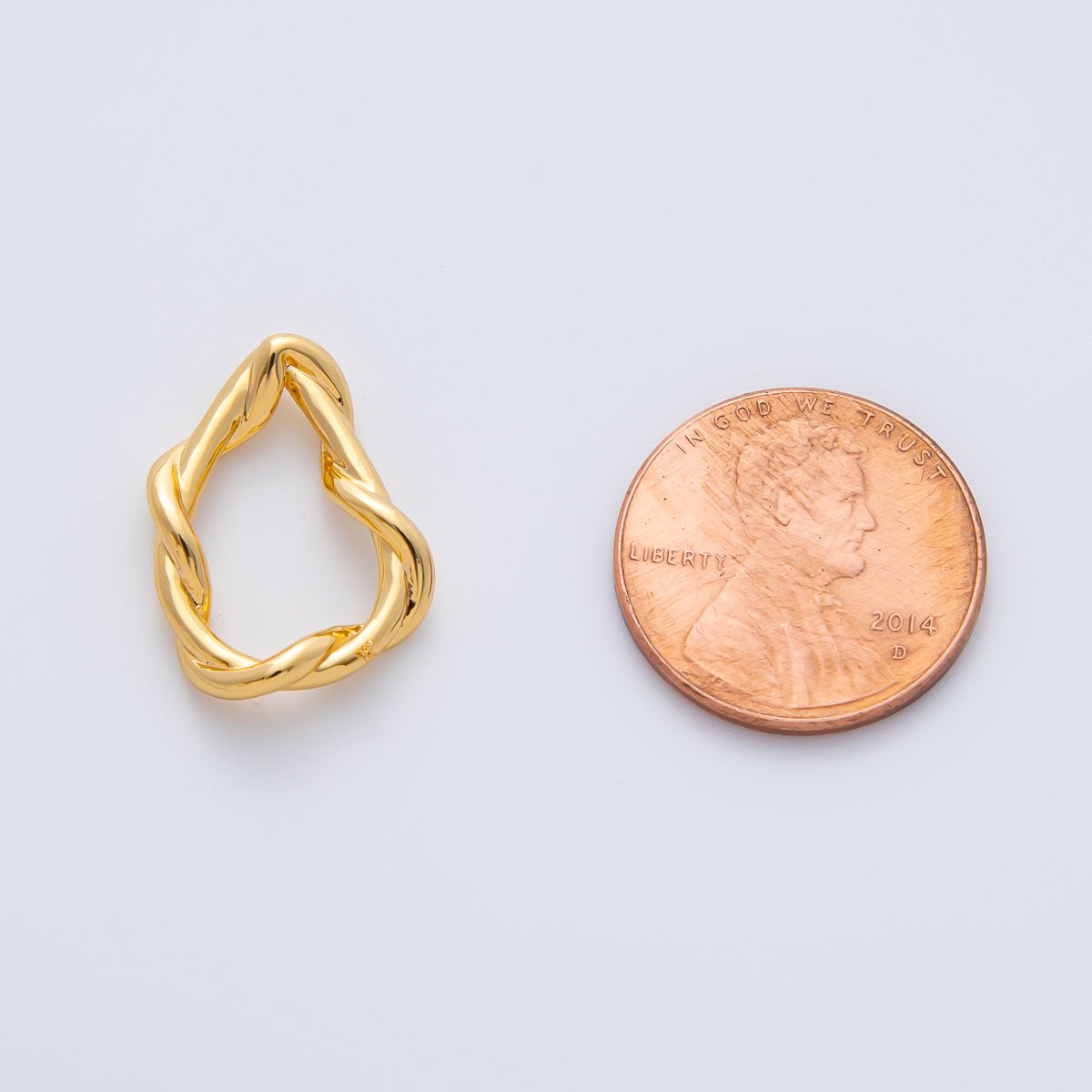 18K Gold Filled 20mm Geometric Irregular Knot Finding in Gold &amp; Silver | Z1456