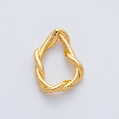 18K Gold Filled 20mm Geometric Irregular Knot Finding in Gold &amp; Silver | Z1456