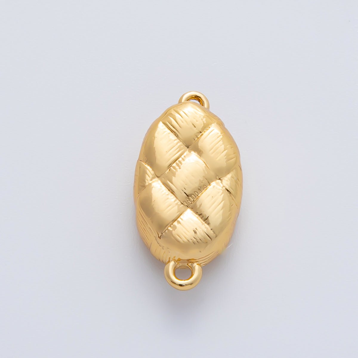 18K Gold Filled 20mm Quilted Box Clasps Closure Finding in Gold &amp; Silver | Z1453