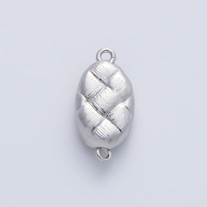 18K Gold Filled 20mm Quilted Box Clasps Closure Finding in Gold &amp; Silver | Z1453